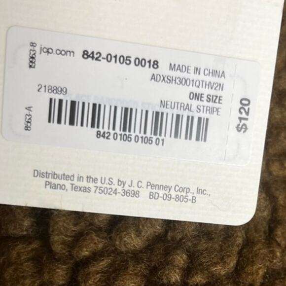 🆕 WOOL PONCHO CAPE LAYERING NWT a.n.a. Maje OSFM Tan Brown Black Cream - Picture 9 of 14